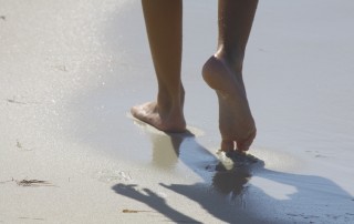 Walking barefoot on Alabama's beaches