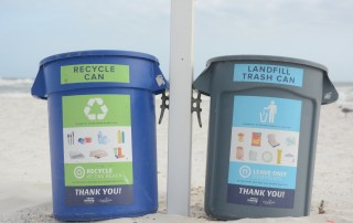 Trash cans on Alabama's Beaches