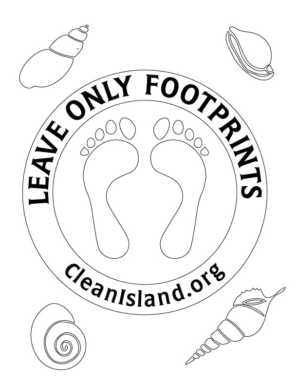 Leave Only Footprints Coloring Pages